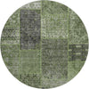 Piper Looms Mayfield Patchwork AMF669 Olive Machine Washable Area Rug Round Main Image