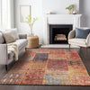 Piper Looms Mayfield Patchwork AMF669 Red Machine Washable Area Rug Lifestyle Image Feature