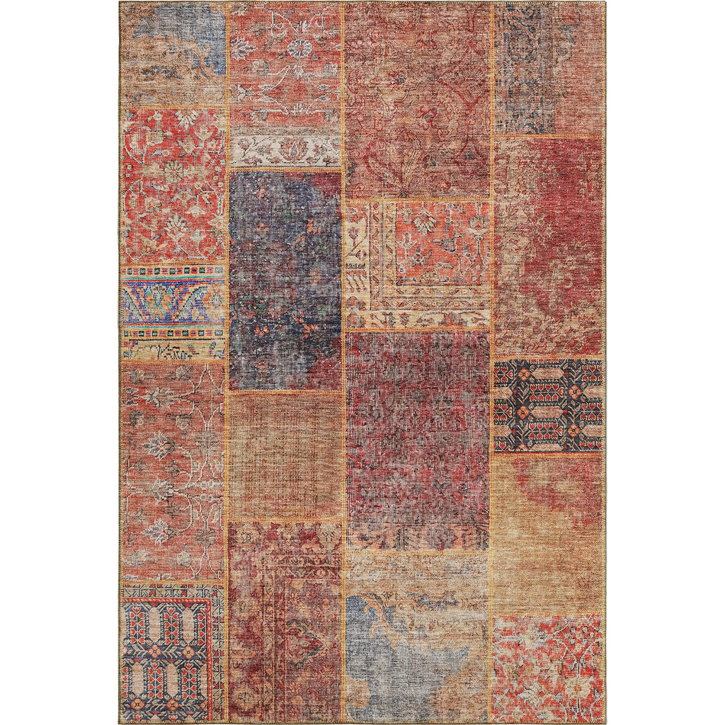 Piper Looms Mayfield Patchwork AMF669 Red Machine Washable Area Rug main image