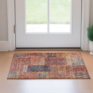 Piper Looms Mayfield Patchwork AMF669 Red Machine Washable Area Rug Scatter Lifestyle Image Feature