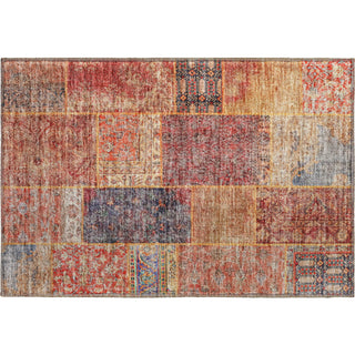 Piper Looms Mayfield Patchwork AMF669 Red Machine Washable Area Rug Scatter Main Image