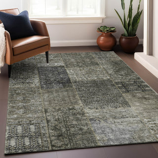 Piper Looms Mayfield Patchwork AMF669 Taupe Machine Washable Area Rug Lifestyle Image Feature