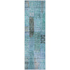 Piper Looms Mayfield Patchwork AMF669 Teal Machine Washable Area Rug Runner Main Image