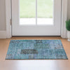 Piper Looms Mayfield Patchwork AMF669 Teal Machine Washable Area Rug Scatter Lifestyle Image Feature