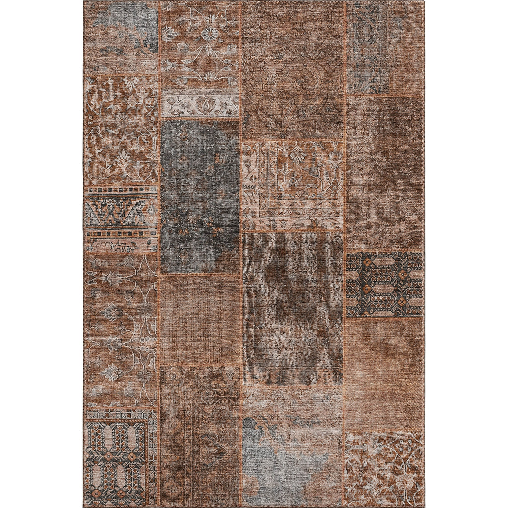 Piper Looms Mayfield Patchwork AMF669 Terracotta Machine Washable Area Rug main image