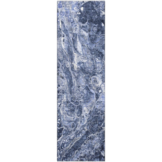 Piper Looms Mayfield Abstract AMF670 Navy Machine Washable Area Rug Runner Main Image