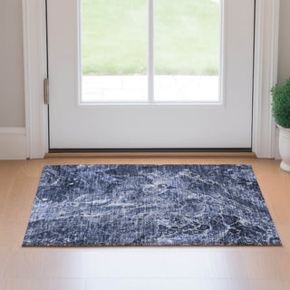 Piper Looms Mayfield Abstract AMF670 Navy Machine Washable Area Rug Scatter Lifestyle Image Feature