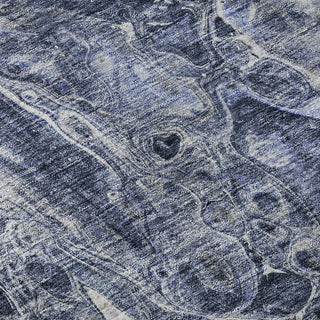 Piper Looms Mayfield Abstract AMF670 Navy Machine Washable Area Rug Swatch Image