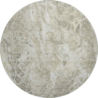 Piper Looms Mayfield Abstract AMF670 Tan Machine Washable Area Rug Round Main Image