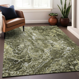 Piper Looms Mayfield Abstract AMF670 Taupe Machine Washable Area Rug Lifestyle Image Feature