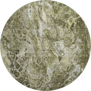 Piper Looms Mayfield Abstract AMF670 Taupe Machine Washable Area Rug Round Main Image