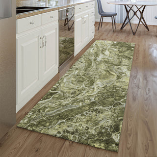 Piper Looms Mayfield Abstract AMF670 Taupe Machine Washable Area Rug Runner Lifestyle Image Feature