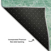 Piper Looms Mayfield Abstract AMF670 Teal Machine Washable Area Rug Backing Image