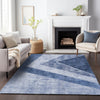 Piper Looms Mayfield Geometric AMF671 Blue Machine Washable Area Rug Lifestyle Image Feature