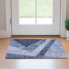 Piper Looms Mayfield Geometric AMF671 Blue Machine Washable Area Rug Scatter Lifestyle Image Feature