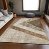 Piper Looms Mayfield Geometric AMF671 Brown Machine Washable Area Rug Lifestyle Image Feature