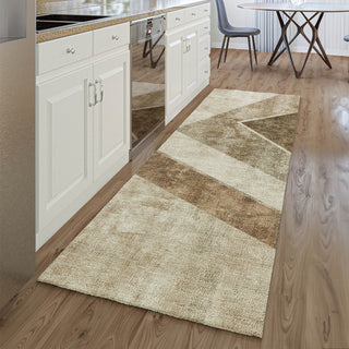 Piper Looms Mayfield Geometric AMF671 Brown Machine Washable Area Rug Runner Lifestyle Image Feature