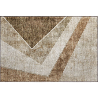 Piper Looms Mayfield Geometric AMF671 Brown Machine Washable Area Rug Scatter Main Image