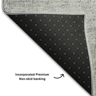 Piper Looms Mayfield Geometric AMF671 Gray Machine Washable Area Rug Backing Image