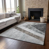 Piper Looms Mayfield Geometric AMF671 Gray Machine Washable Area Rug Lifestyle Image Feature