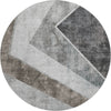 Piper Looms Mayfield Geometric AMF671 Gray Machine Washable Area Rug Round Main Image