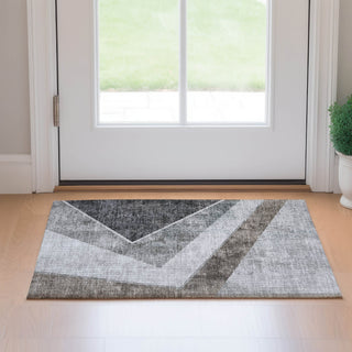 Piper Looms Mayfield Geometric AMF671 Gray Machine Washable Area Rug Scatter Lifestyle Image Feature