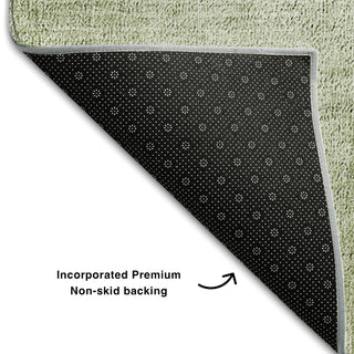 Piper Looms Mayfield Geometric AMF671 Olive Machine Washable Area Rug Backing Image