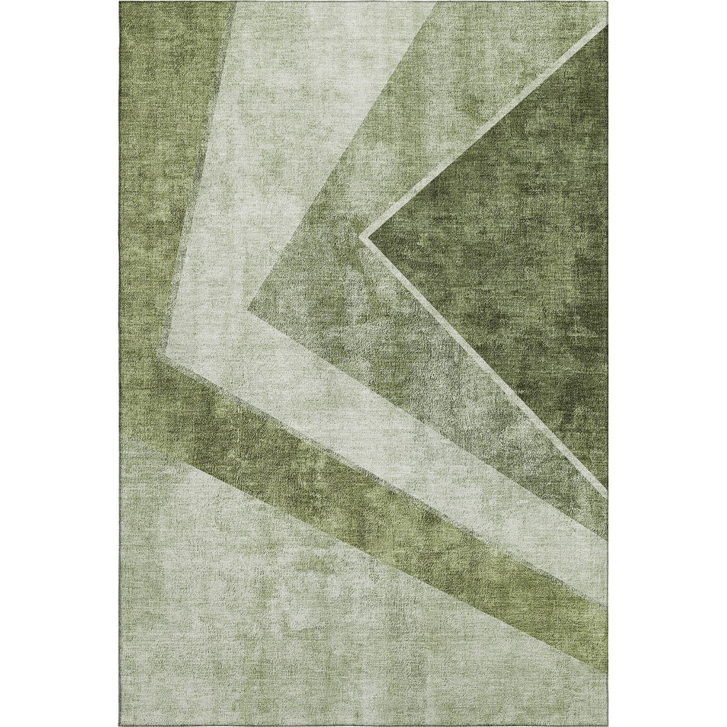 Piper Looms Mayfield Geometric AMF671 Olive Machine Washable Area Rug main image