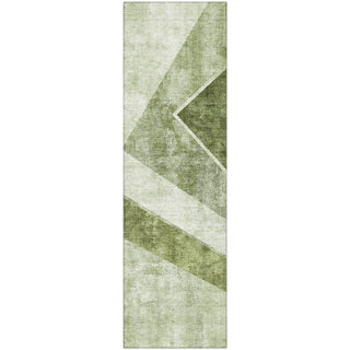 Piper Looms Mayfield Geometric AMF671 Olive Machine Washable Area Rug Runner Main Image