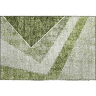 Piper Looms Mayfield Geometric AMF671 Olive Machine Washable Area Rug Scatter Main Image