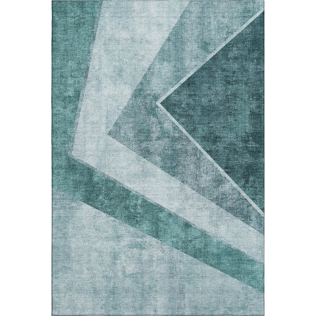 Piper Looms Mayfield Geometric AMF671 Teal Machine Washable Area Rug main image