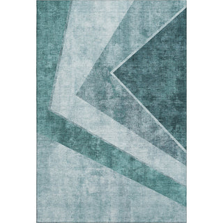 Piper Looms Mayfield Geometric AMF671 Teal Machine Washable Area Rug main image