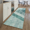 Piper Looms Mayfield Geometric AMF671 Teal Machine Washable Area Rug Runner Lifestyle Image Feature