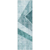 Piper Looms Mayfield Geometric AMF671 Teal Machine Washable Area Rug Runner Main Image