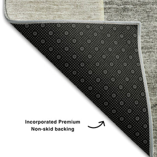 Piper Looms Mayfield Abstract AMF672 Beige Machine Washable Area Rug Backing Image