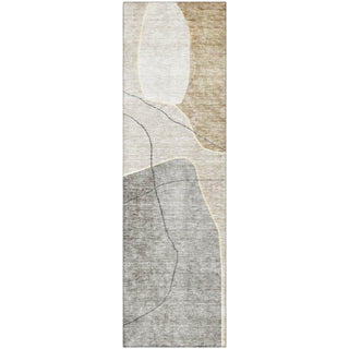 Piper Looms Mayfield Abstract AMF672 Beige Machine Washable Area Rug Runner Main Image