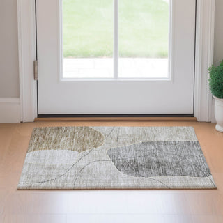 Piper Looms Mayfield Abstract AMF672 Beige Machine Washable Area Rug Scatter Lifestyle Image Feature