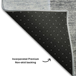 Piper Looms Mayfield Abstract AMF672 Blue Machine Washable Area Rug Backing Image
