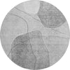 Piper Looms Mayfield Abstract AMF672 Gray Machine Washable Area Rug Round Main Image