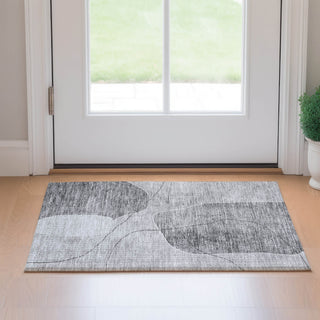 Piper Looms Mayfield Abstract AMF672 Gray Machine Washable Area Rug Scatter Lifestyle Image Feature