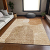 Piper Looms Mayfield Abstract AMF672 Paprika Machine Washable Area Rug Lifestyle Image Feature