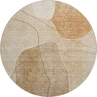 Piper Looms Mayfield Abstract AMF672 Paprika Machine Washable Area Rug Round Main Image