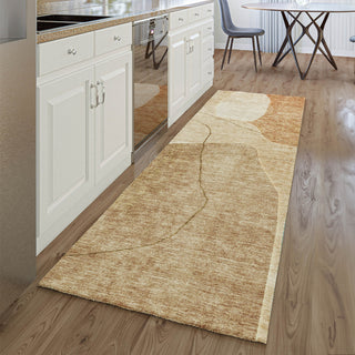 Piper Looms Mayfield Abstract AMF672 Paprika Machine Washable Area Rug Runner Lifestyle Image Feature