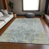 Piper Looms Mayfield Floral AMF673 Gray Machine Washable Area Rug Lifestyle Image Feature