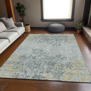 Piper Looms Mayfield Floral AMF673 Gray Machine Washable Area Rug Lifestyle Image Feature