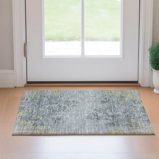 Piper Looms Mayfield Floral AMF673 Gray Machine Washable Area Rug Scatter Lifestyle Image Feature