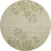 Piper Looms Mayfield Floral AMF673 Khaki Machine Washable Area Rug Round Main Image