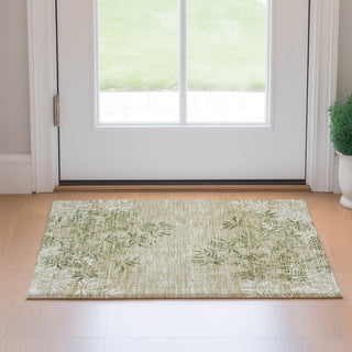 Piper Looms Mayfield Floral AMF673 Khaki Machine Washable Area Rug Scatter Lifestyle Image Feature