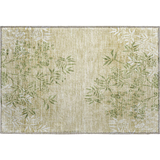 Piper Looms Mayfield Floral AMF673 Khaki Machine Washable Area Rug Scatter Main Image