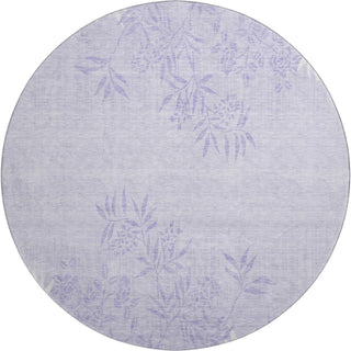 Piper Looms Mayfield Floral AMF673 Lilac Machine Washable Area Rug Round Main Image